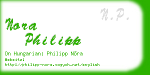 nora philipp business card